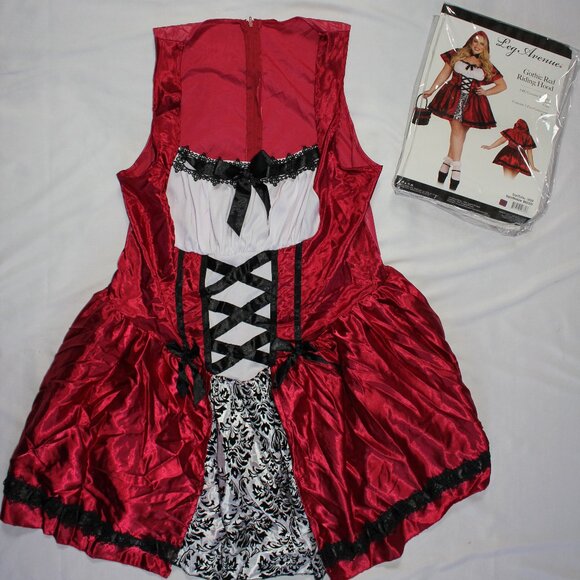 Leg Avenue (Dress Only) Sexy Gothic Red Riding Hood Costume Plus Size 1X 2X - Picture 1 of 7